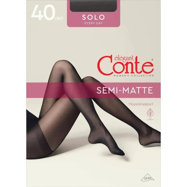 Sieviešu zeķubikses Conte Solo40 Mocca 3 40d