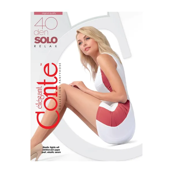 Sieviešu zeķubikses Conte Solo40 Natural 3 40d