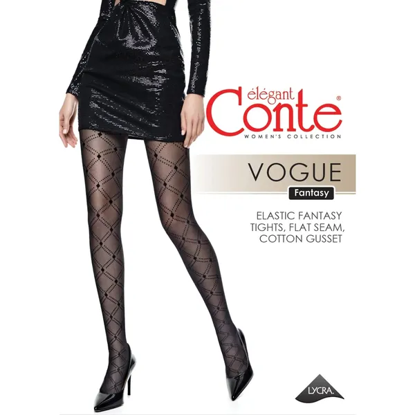 Sieviešu zeķubikses Conte Vogue Nero 3 30d