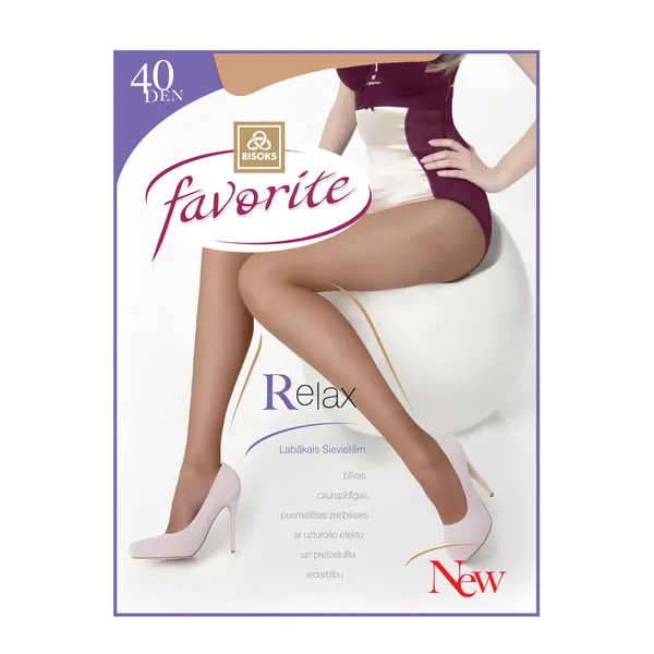 Sieviešu zeķubikses Favorite relax plakanā iepakojumā 40 den 42154 glace xl