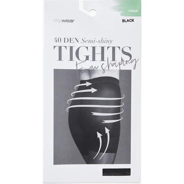 Sieviešu zeķubikses Mywear Strumpbyxa 40D FSH Black 4