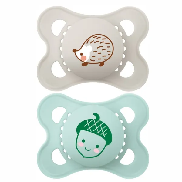 Silikona knupīši Mam Original 0–6mēn. 2gab.