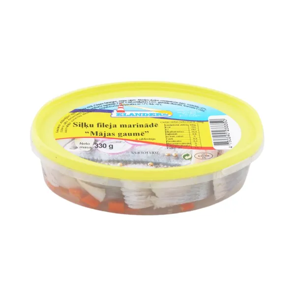 Siļķu fileja mājas gaumē marinēta 330g/200g