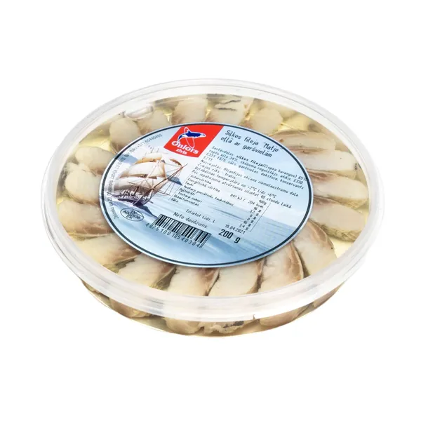Siļķes fileja Oniors zivis Matje eļļā ar garšvielām 200g/130g