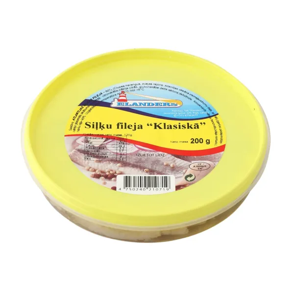 Siļķes fileja klasiskā 200g/120g