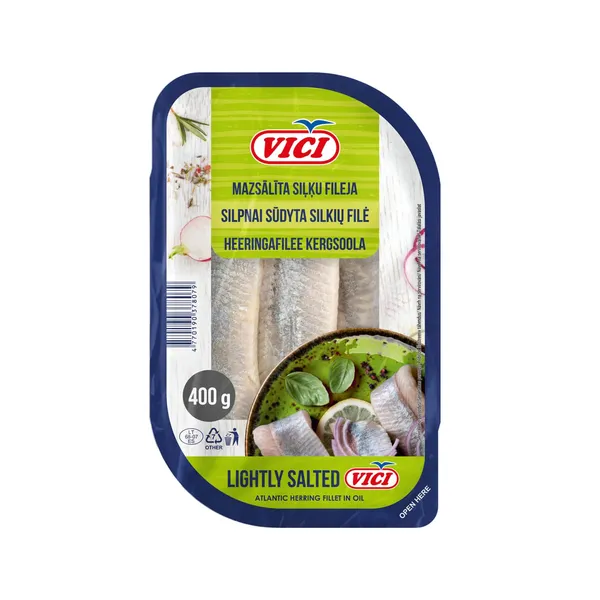 Siļķes fileja Viči vieglā sālījumā 400g/315g