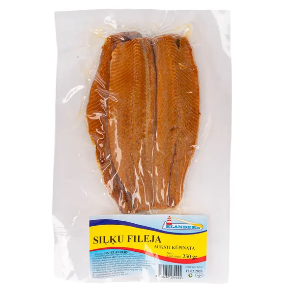 Siļķu fileja Elanders auksti kūpināta 250g
