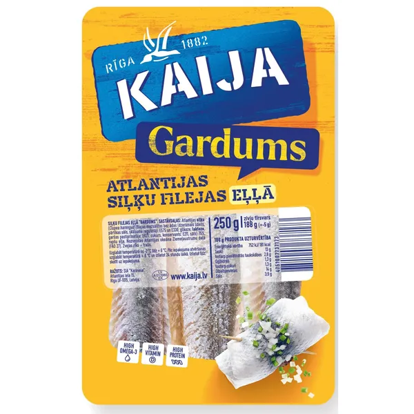 Siļķes fileja eļļā Gardums 250g (termo)