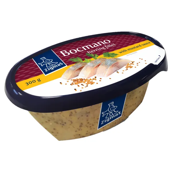 Siļķu fileja Zigmas Bocmano sinepju mērcē 300g