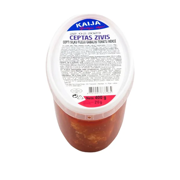 Siļķu gabaliņi cepti tomātu mērcē 400g