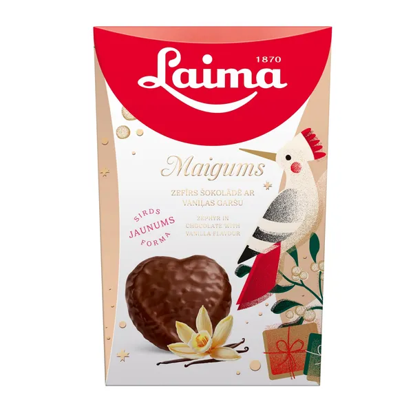 Sirdsformas zefīrs Maigums šokolādē 135g