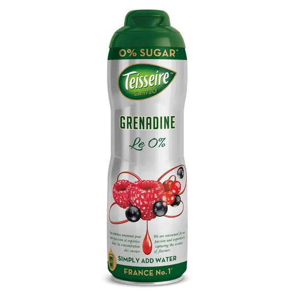 Sīrups Teisseire ar Grenadīna garšu, ar saldinātājiem 600ml