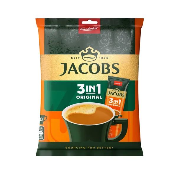 Šķīstošs kafijas dzēriens Jacobs 3in1 Original 10x12,6g