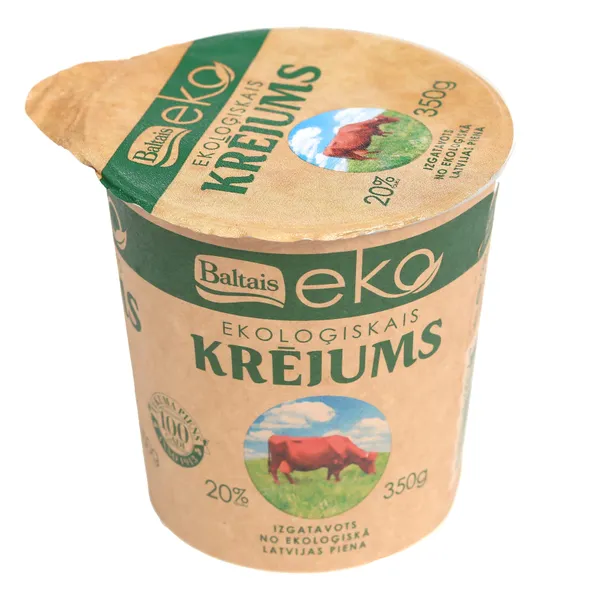 Skābais krējums Baltais EKO 20% 350g