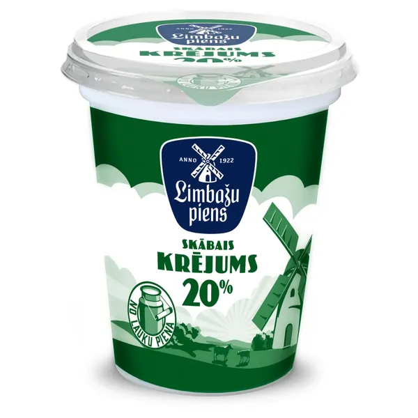 Limbažu Piens Skābais krējums 20% 430g