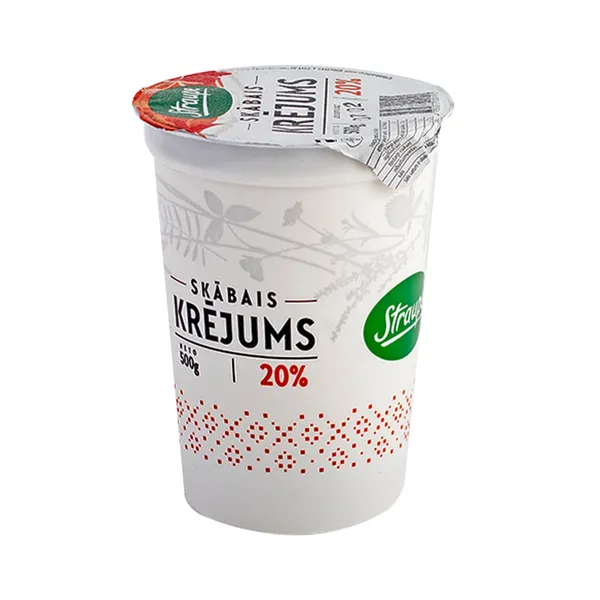 Skābais krējums Straupe 20% 500g