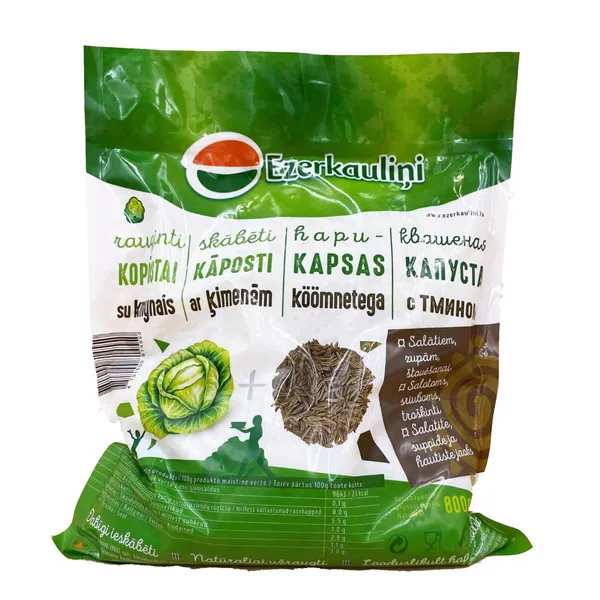 Kāposti skābēti ar ķimenēm EZERKAULIŅI 800g
