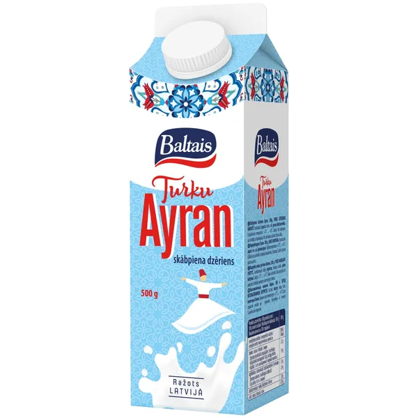 Baltais Skābpiena dzēriens Ayran, klasiskais 500ml