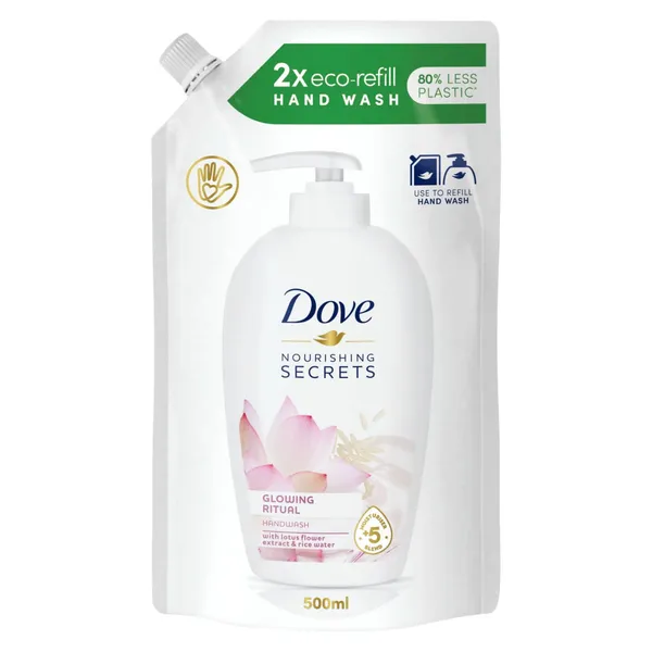 Šķidrās ziepes Dove Glowing Ritual 500ml