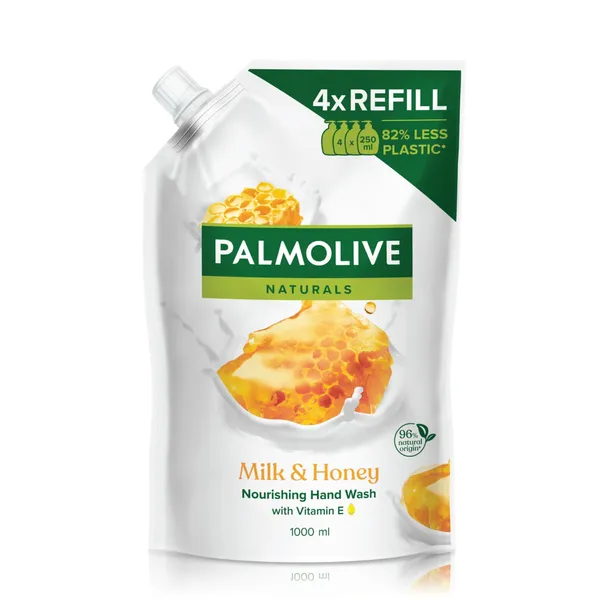 Šķidrās ziepes Palmolive Naturals Milk & Honey Refill 1L