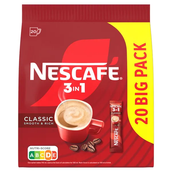 Šķīstošais kafijas dzēriens Nescafe classic 3in1 330g
