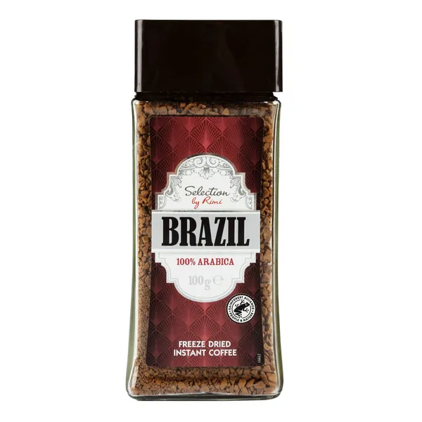 Šķīstošā kafija Selection by Rimi Brazil 100% arabika 100g