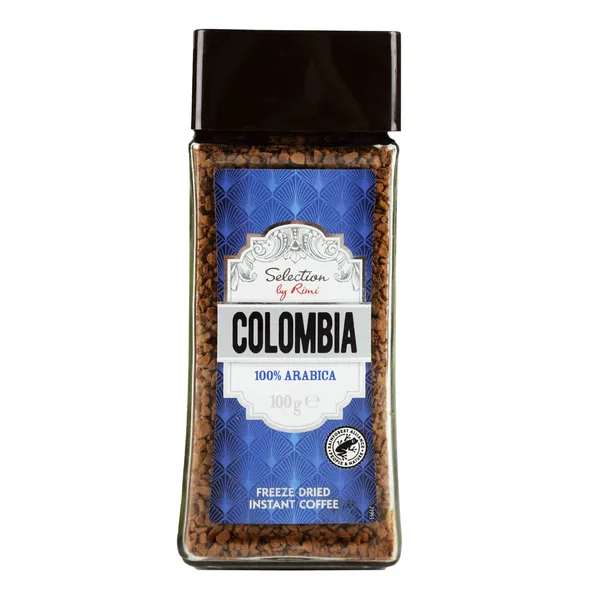 Šķīstošā kafija Selection by Rimi Colombia 100% arabika 100g