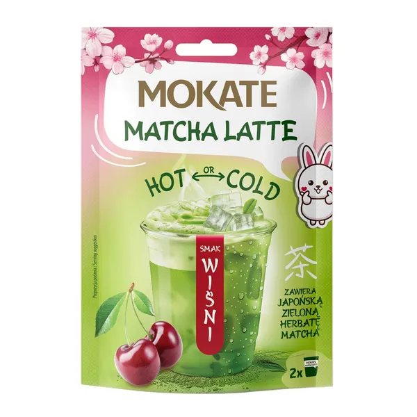 Šķistošais dzēriens Mokate Matcha Latte ar ķiršu garšu 40g