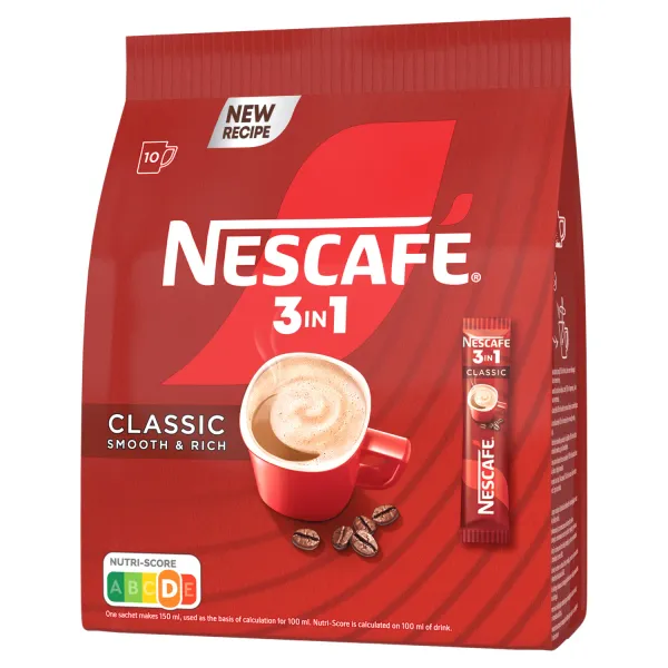 Šķīstošais kafijas dzēriens Nescafe Classic 3in1 10x16g