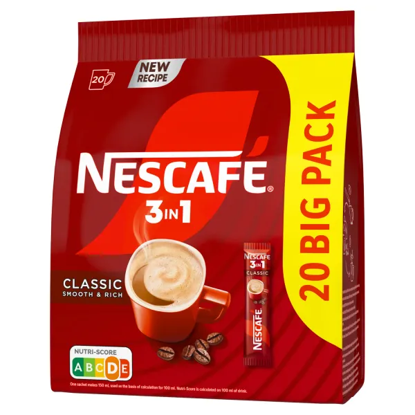 Šķīstošais kafijas dzēriens Nescafe Classic 3in1 20x16g