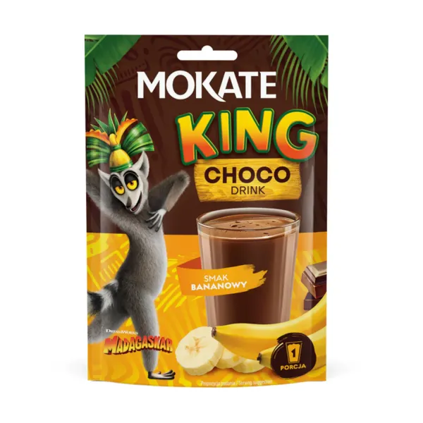 Šķīstošais šokolādes dzēriens Mokate King ar banānu garšu 27g