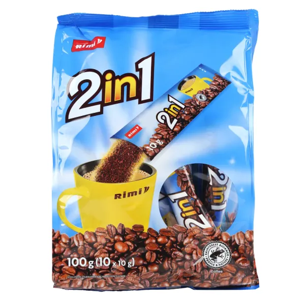 Šķīstošās kafijas dzēriens Rimi 2in1 10x10g