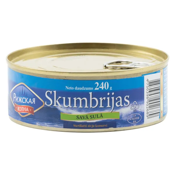 Skumbrijas SGK savā sulā 240g/168g
