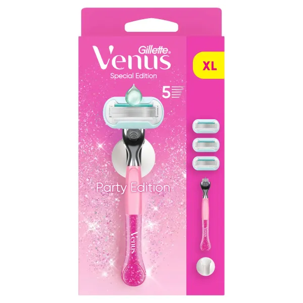Skūšanās aparāts Gillette Venus Party Edition +3 kasetes ar turētāju