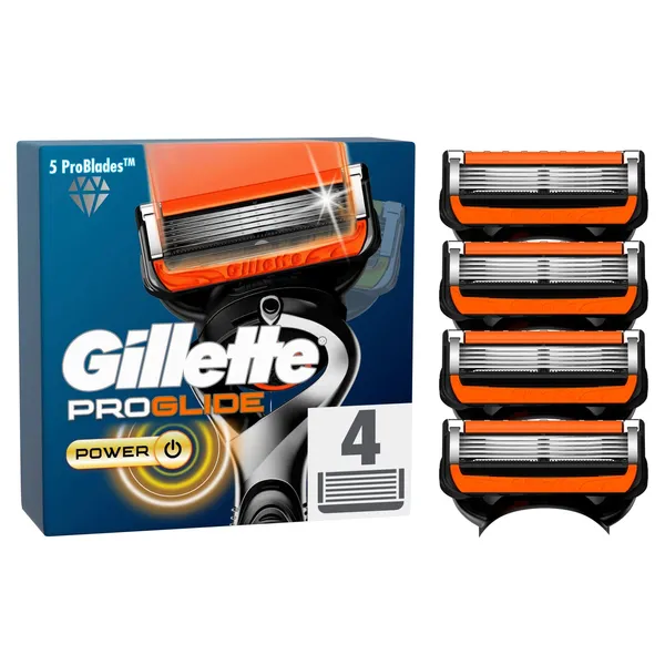 Skūšanās kasetes Gillette Fusion Proglide Power 4 gab.