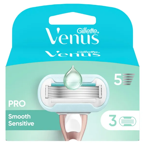Skūšanās kasetes Venus Extra Smooth Sensitive 3gab.