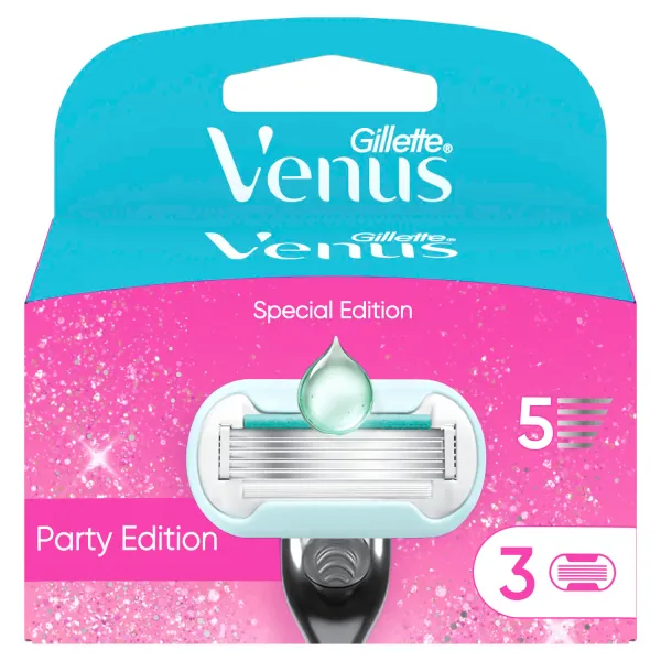 Skuvekļu galviņas Gillette Venus Party Edition 3 gab.