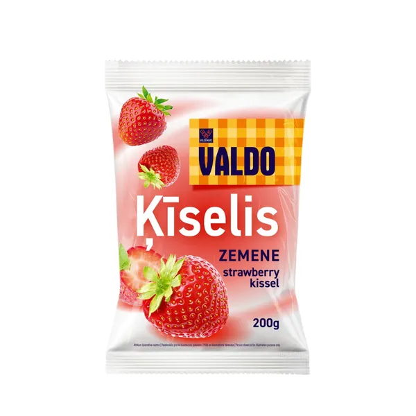 Sausais maisījums Valdo ķīseļa pagatavošanai ar zemeņu garšu 20g