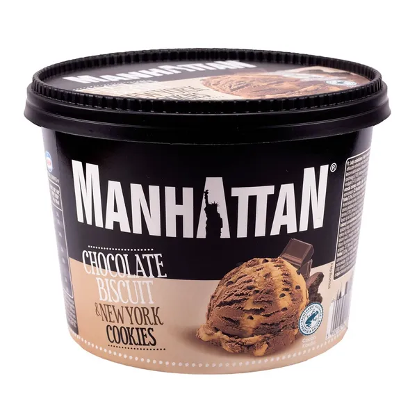 Šokolādes saldējums Manhattan ar sasmalcinātiem kakao cepumiem 1,4l/707g