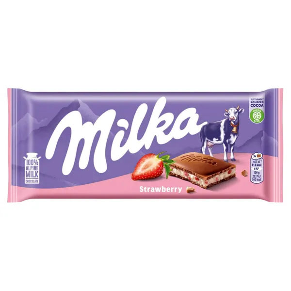 Šokolāde Milka zemeņu 100g
