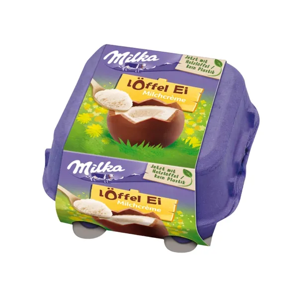 Šokolādes olas Milka ar piena krēma pildījumu 136g