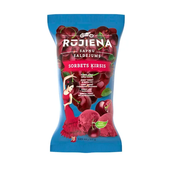 Sorbets Rūjienas Lukss ar ķiršu garšu 125ml/85g