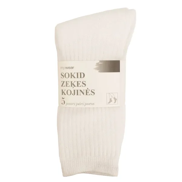 Sporta zeķes Mywear augstas baltas 5p 37/40 AW25