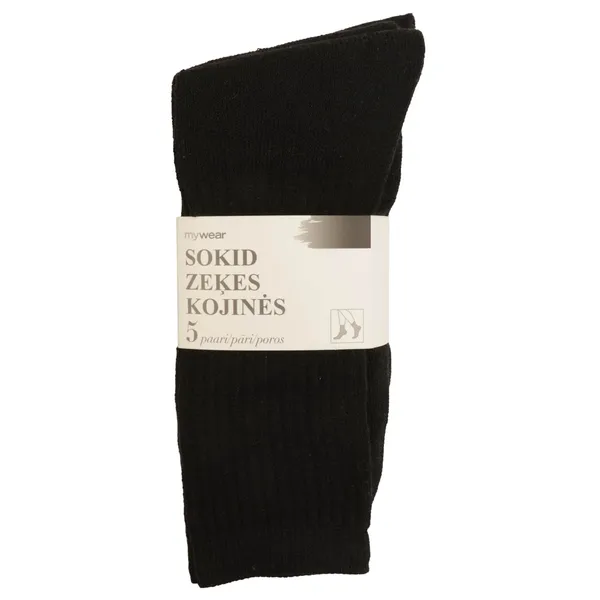 Sporta zeķes Mywear augstas melnas 5p 41/45 AW25