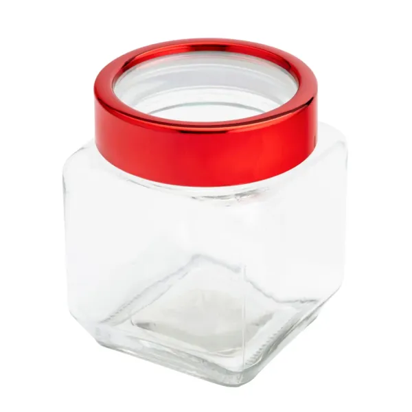 Stikla burka Altom Design, ar sarkanu metāla vāku 500 ml AW26