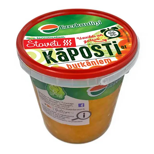 Kāposti štovēti ar burkāniem EZERKAULIŅI 750g