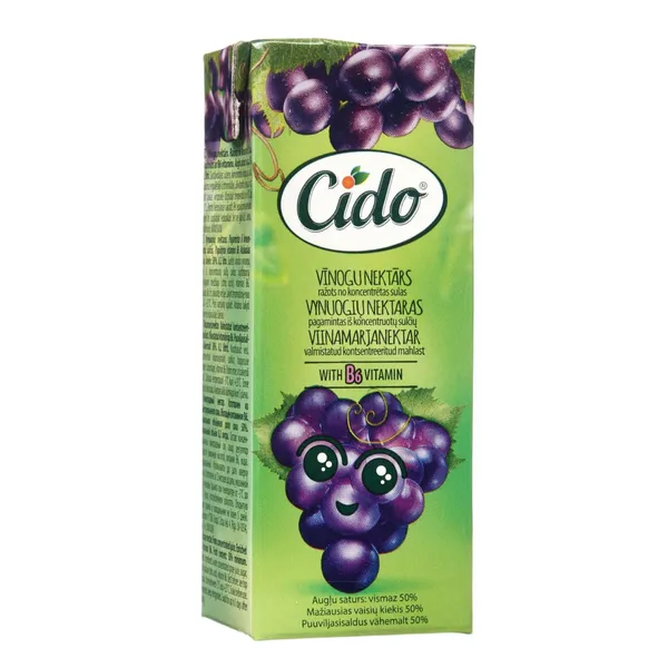 Nektārs CIDO Vīnogu 50%, 0.2 l