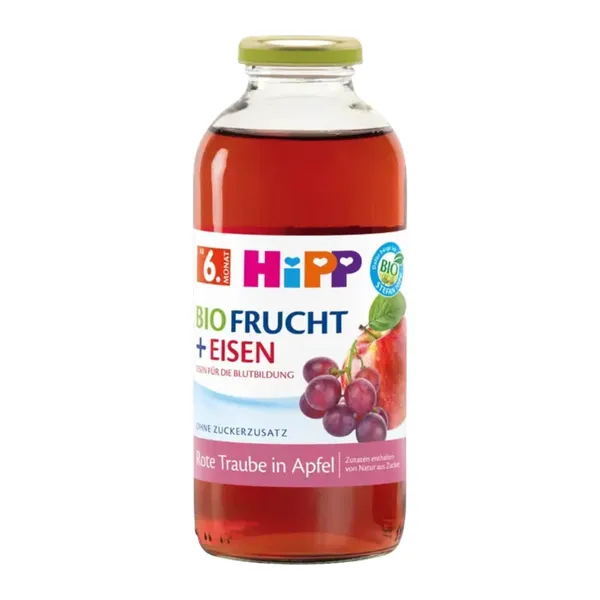 Sula Hipp ar sarkanajām vīnogām, āboliem un dzelzi no 6mēn. BIO 500ml