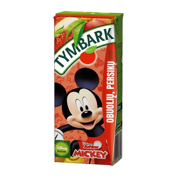 Sulas dzēriens Tymbark Masha & Bear zemeņu, ābolu, persiku 0,2l