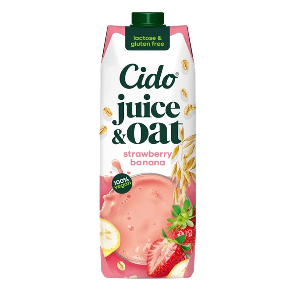 Sulas un auzu dzēriens Cido zemeņu, banānu 1l